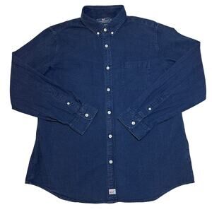 Vineyard Vines Blue Slim Fit Murray Shirt Ling Sleeve Men Size Large